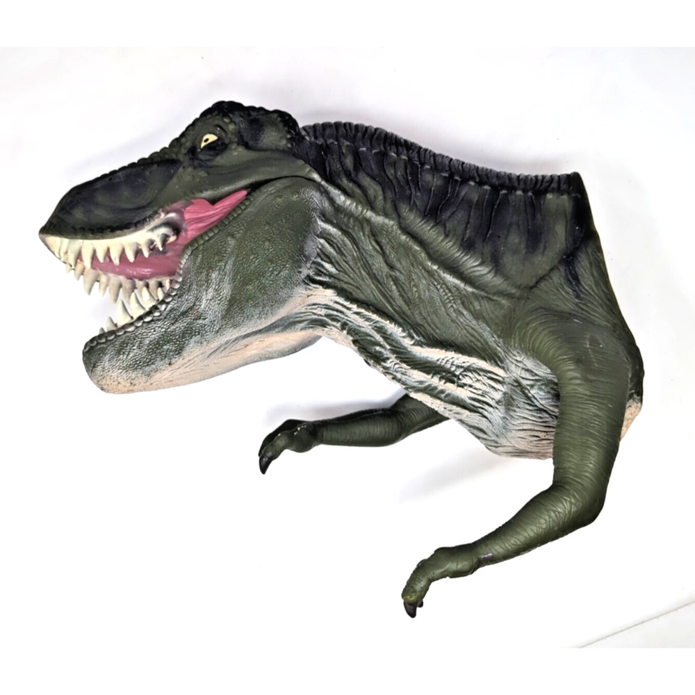 1996 Jurassic Park T-REX 12" Rubber Hand Puppet The Lost World Vintage No Sound